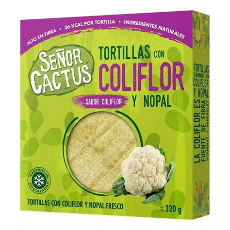 Tortillas de nopal y coliflor Señor Cactus 320 g Walmart