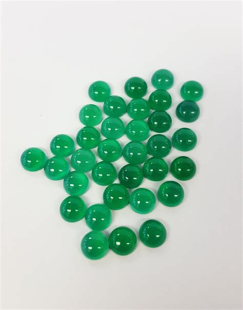 Round Cabochon Green Agate 7 Mm8 Mm 10 Mm 12 Mm 4 Mm 5 Mm Green