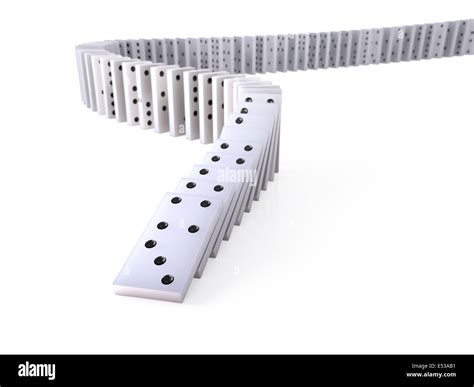 Domino effect falling chain sequence Cut Out Stock Images & Pictures ...