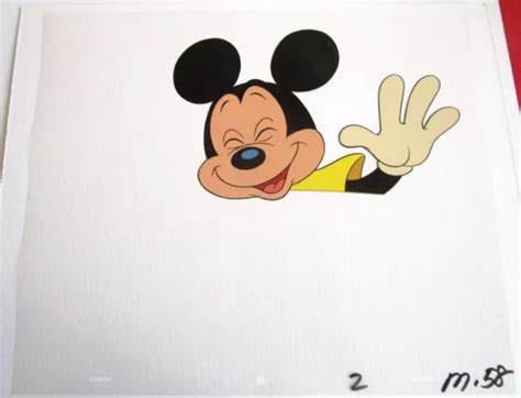 MICKEY MOUSE WALT DISNEY 1980s ORIGINAL ANIMATION PRODUCTION CEL