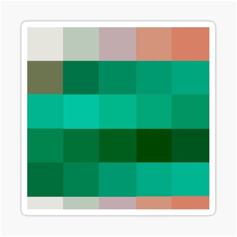 Pixels Emerald Green Sticker By Shauniamckenzie Redbubble