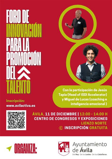 Evento FORO DE INNOVACIÓN PARA LA PROMOCIÓN DEL TALENTO Ávila Activa