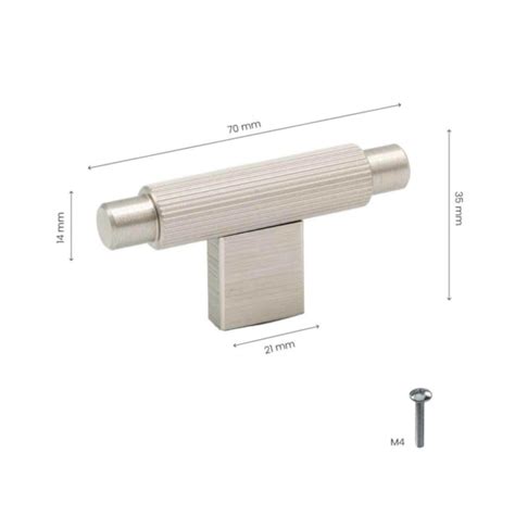 Uchwyt Meblowy T Bar Stal Szczotkowana Model Arpa Uchwyt Szafki W