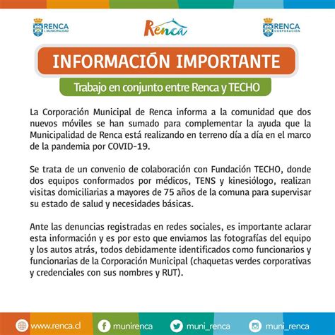 Municipalidad Renca On Twitter En Un Trabajo Colaborativo Entre La