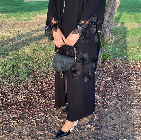 Latest Dubai Style Black Abayas Zahrah Rose Black Abaya Designs