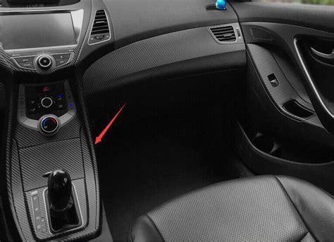 For Hyundai Elantra Carbon Fiber Sticker Central Console Gear