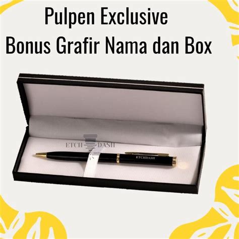 Jual Promo Pulpen Eksklusif Free Grafir Nama Logo Box Pulpen Custom