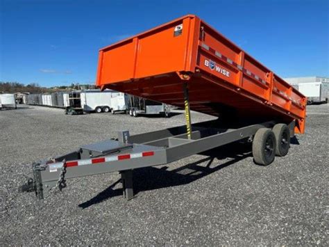 B Wise 7 X 16 Deckover Dump Trailer Fold Down Sides