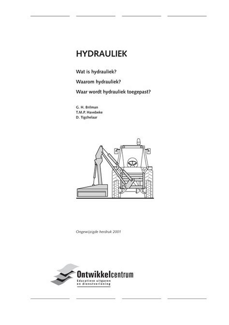 PDF HYDRAULIEK Maken Wikiwijs Nl HYDRAULIEK INLEIDING 11 1 1