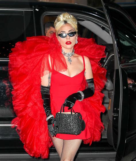 Lady Gaga In Red Dress 13 Gotceleb