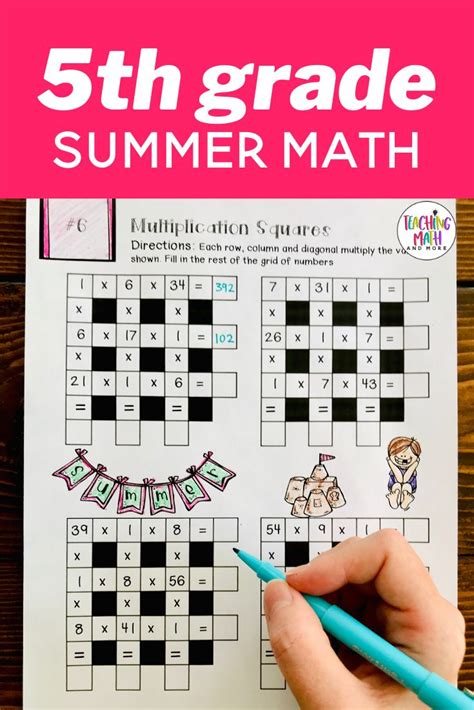 Grade 7 Math Summer Packet Pdf