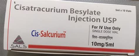 Sals Liquid Cisatracurium Besylate Injection USP Packaging Size 1 At