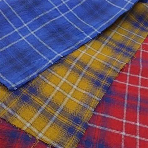 Yarn Dyed Cotton Bright Check Fabric At Rs Meter Cotton Yarn Dyed