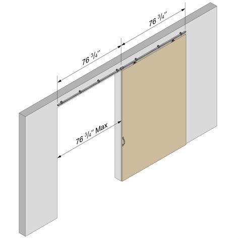 Sliding Door Hardware Kit For Doors Up To Lbs And Up To