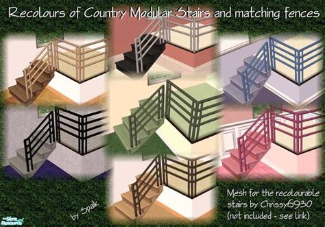 The Sims Resource Country Modular Stairs And Fences