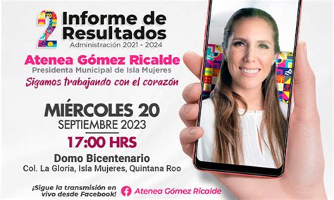 Atenea Gómez Ricalde invita al pueblo isleño a la presentación de su