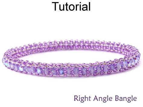 Beading Tutorial Pattern Bracelet Tubular Right Angle Weave Raw