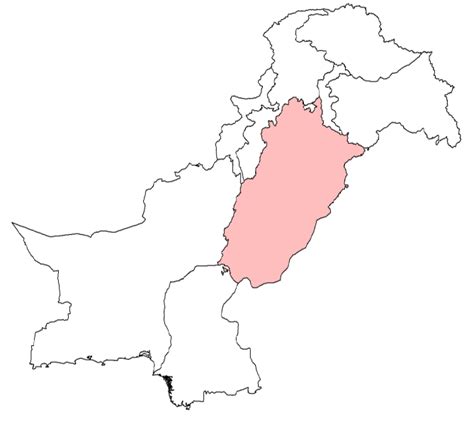 Pakistan map reflecting punjab area | Download Scientific Diagram