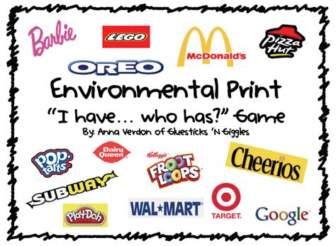 Environmental Print For Classroom Use Environmental Print Environmental Print Activities