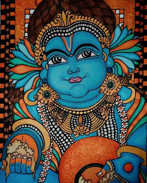 Lord Krishna Painting Little Krishna Spiritual Painting Krishna Home Decor Art Indian