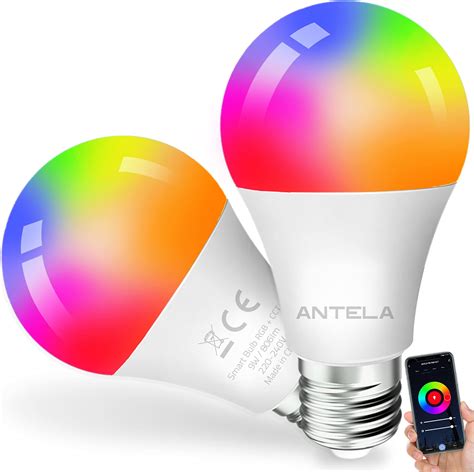 Antela Alexa Gl Hbirne E W Smart Wlan Led Rgb Dimmbare Birne Lampe