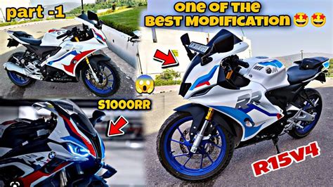 India S First R15 V4 Modified Into BMW S1000RR Graphics Part 1