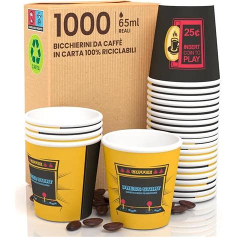 Arcadecup Lot De 1000 Verres En Papier Pour Café 65 Ml Verres