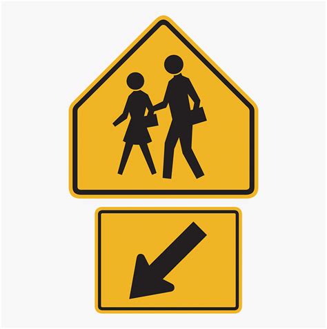 School Crossing - Road Sign School Zone, HD Png Download , Transparent Png Image - PNGitem