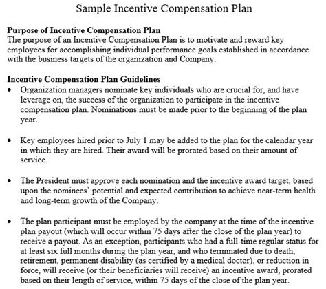 Free Compensation Plan Templates (Word / PDF) » TemplateData