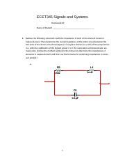 Week Hw Docx Ecet Signals And Systems Homework Name Of