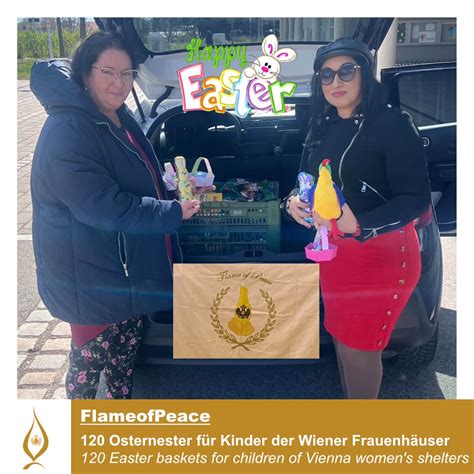 120 Osternester für Kinder der Wiener Frauenhäuser Flame of Peace