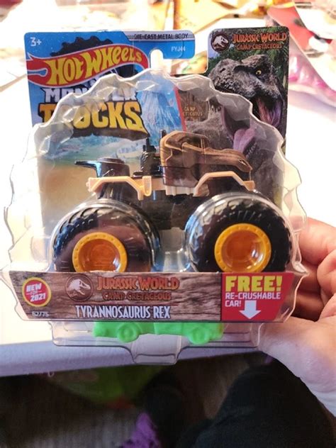 JURASSIC WORLD TYRANNOSAURUS Rex Hot Wheels Monster Trucks 18 80 PicClick UK