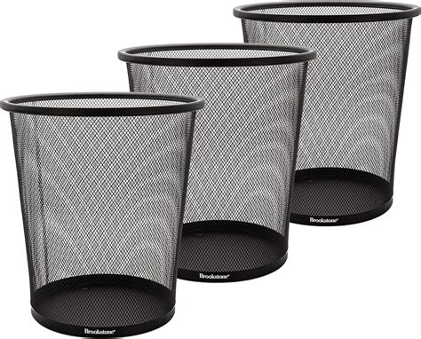 Amazon Brookstone Pack Metallic Mesh Wastebasket For Office