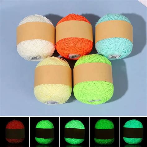 Meters Luminous Chunky Yarn Glow In The Dark Polyester Yarn