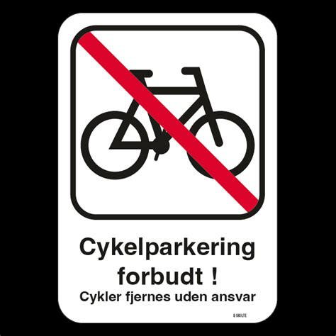 Cykelparkering Forbudt Skilt Køb Nu på E skilte dk