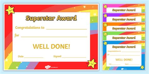 Award Printable Star Reward Stickers | edu.svet.gob.gt