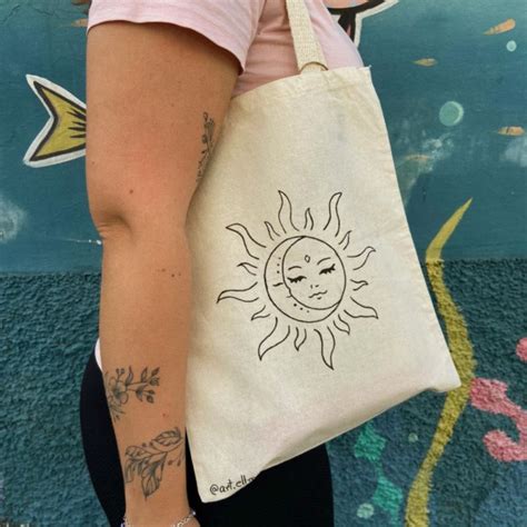 Ecobag Sol E Lua ArtE Shopee Brasil