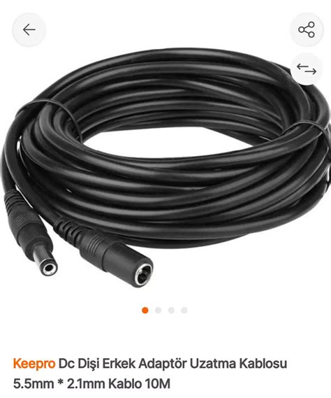 KEEPRO DC dişi erkek adaptör uzatma kablosu 5 5mm 2 1mm kablo