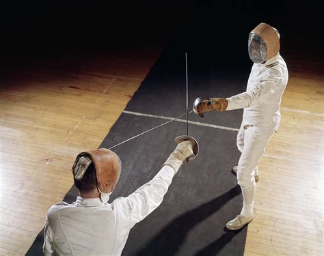 1960s 2 Men Fencing Crossed Swords Photograph By Vintage Images Pixels