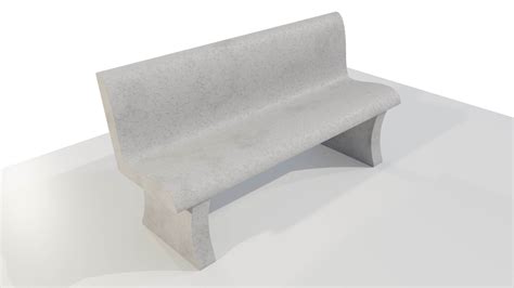 Concrete Bench - 3D Model by 3Dmae