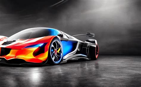 Krea Front View Supercar Centered Symetrical Speed Futuristic