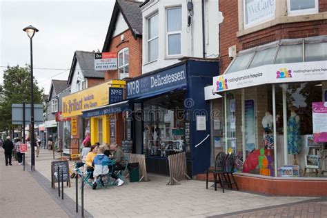 A Row of Shops and Restaurants in West Bridgford, Nottinghamshire in ...