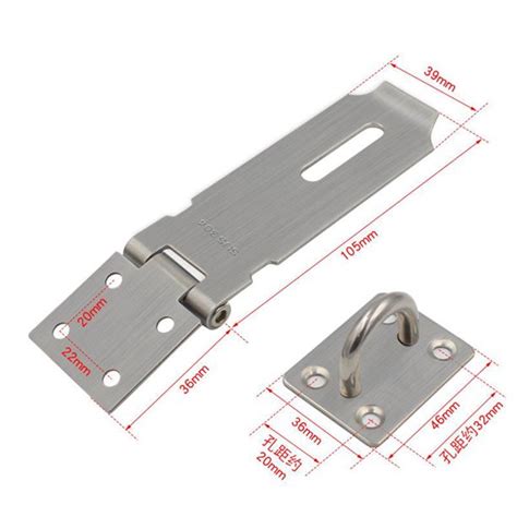 Beshom Burglar Proof Stainless Steel Door Clasp Lock Shed Latch Padlock Hasp Gate Bolt