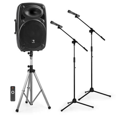 Streetstar15 Mobile PA Anlage Set 15 PA Anlage Speakerstand Mikrofonständer