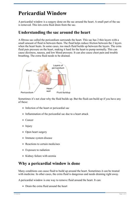 Text - Pericardial Window - HealthClips Online