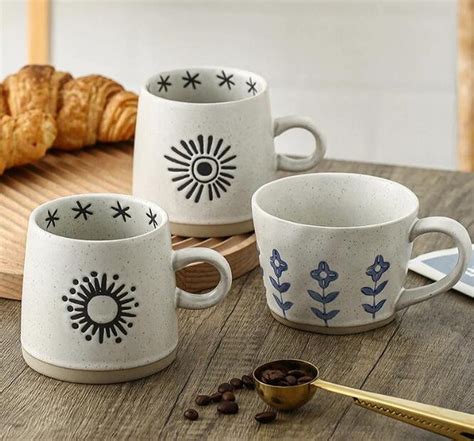 Estilo japonés cerámica hecha a mano tazas de café Microondas Etsy