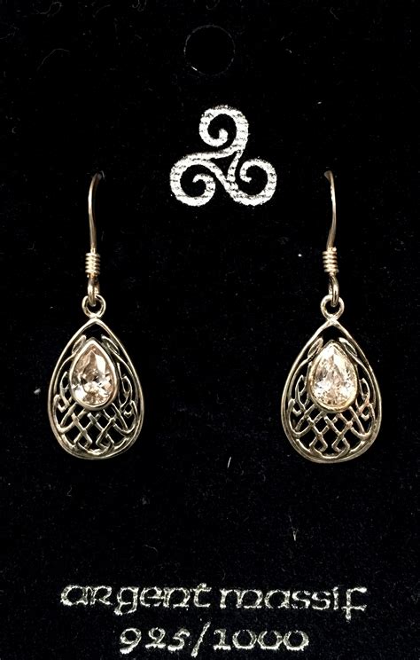 Boucles D Oreilles Celtiques ARGENT COMPTOIR DU CHATEAU