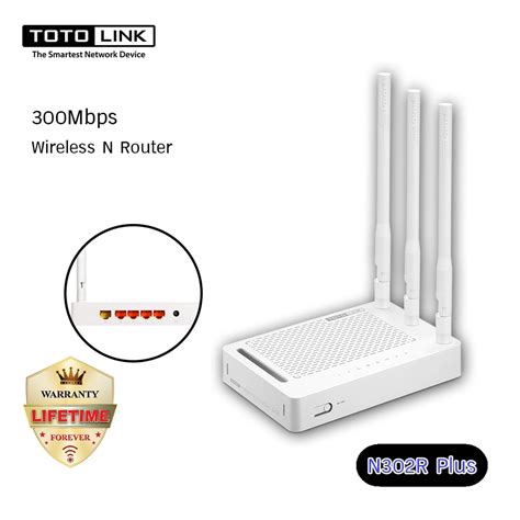 Totolink N302r Plus N300 Mbps Wireless Router Lifetime Warranty Shopee Thailand