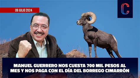 Manuel Guerrero nos cuesta 700 mil pesos al mes y nos paga con el Día