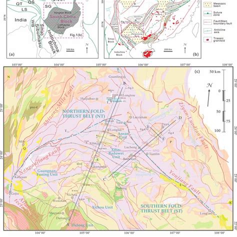 Geological Map Of Nanpanjiang Region In South China A Location Of